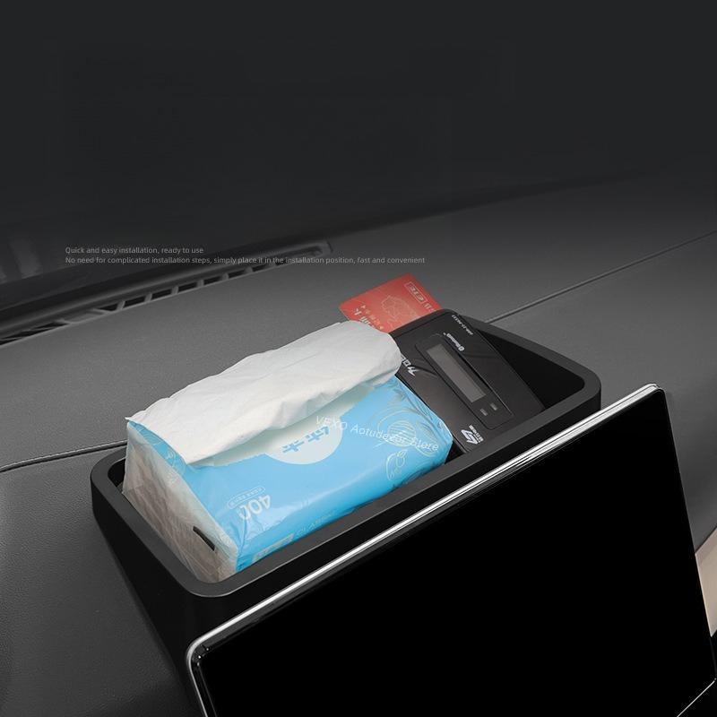 For BYD Atto 2 Yuan UP 2024 2025 Central Control Storage Box Behind Screen Rear Organizer Case Electric Vehicle Stowing Tidying