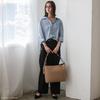 VITAFELICE Shoulder Tote Bag for 11-Compartment One-Handle Women, Bllb-x1315n (Mocha)