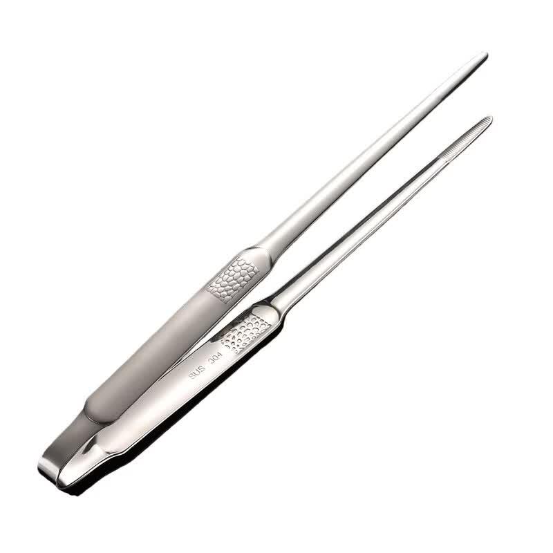 Qianxing 12-inch 304 Stainless Steel BBQ Tongs (10-pack)