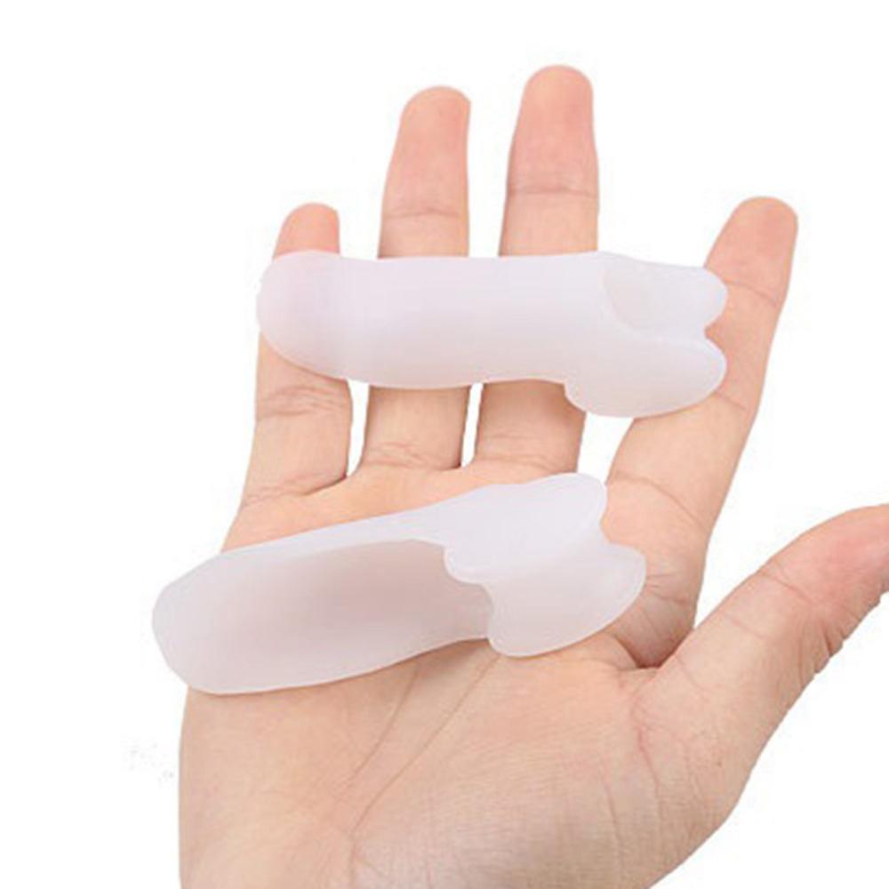 1Pair Little Toe Pinkie Foot Thumb Hallux Valgus Silicone Correction Gel Toe Bunion Guard Foot Care Toe Separator For Daily Use