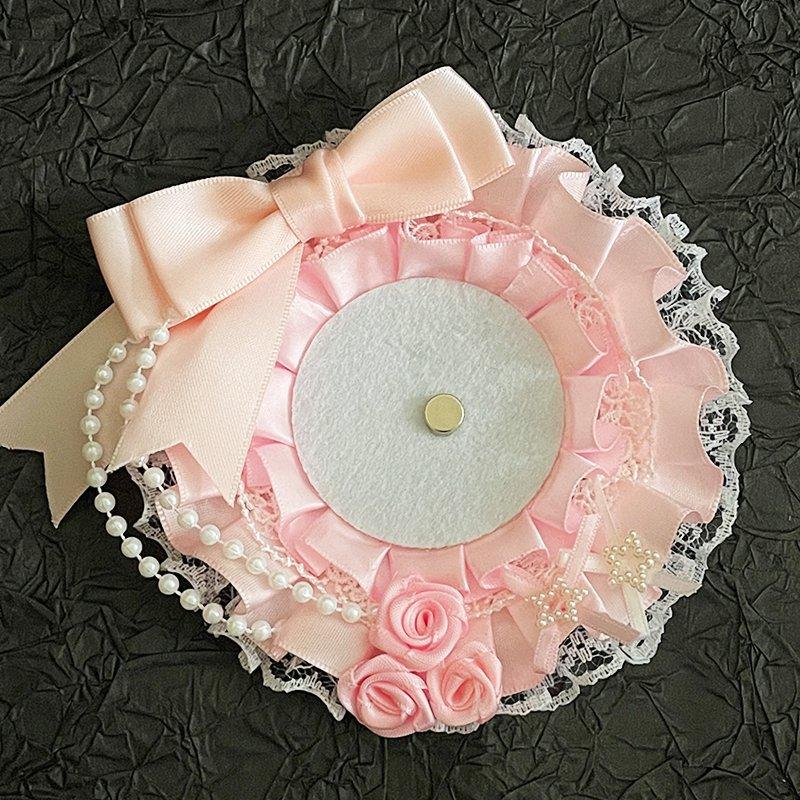 Handmade Lolita Rosette Badge Display Holder Water Resistant Cute Anime Ita Bag Pin Storage for Outdoor