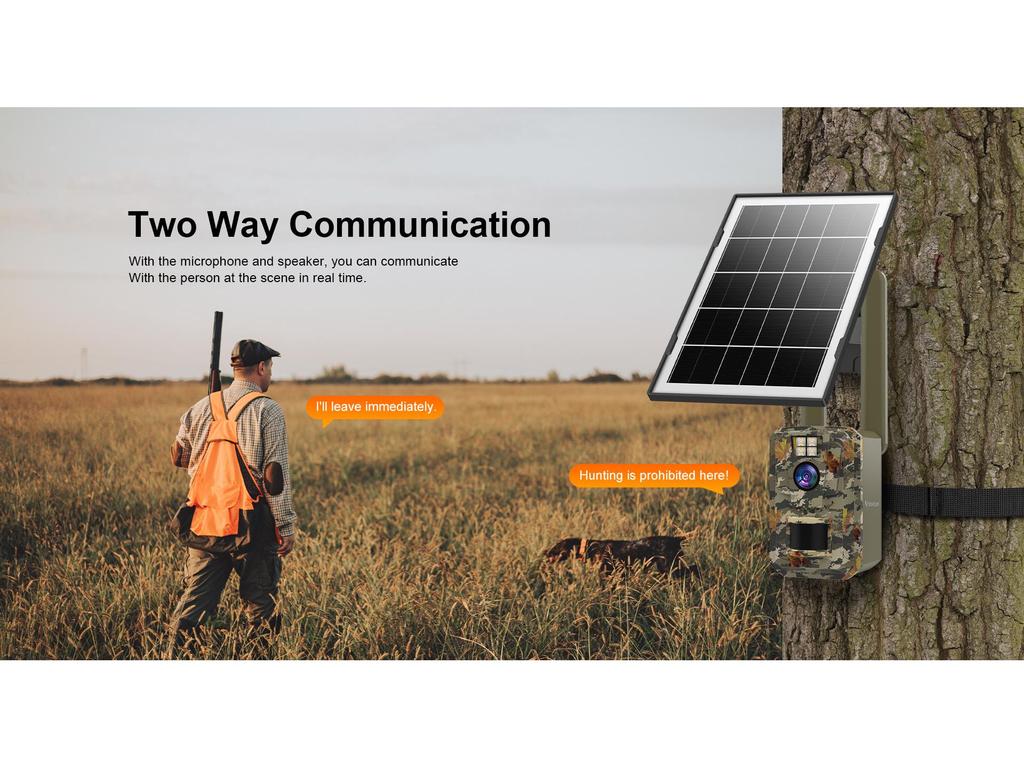 4G Solar-Powered HD Night Vision Hunting Camera with Wide-Angle CMOS Sensor and Cloud Storage