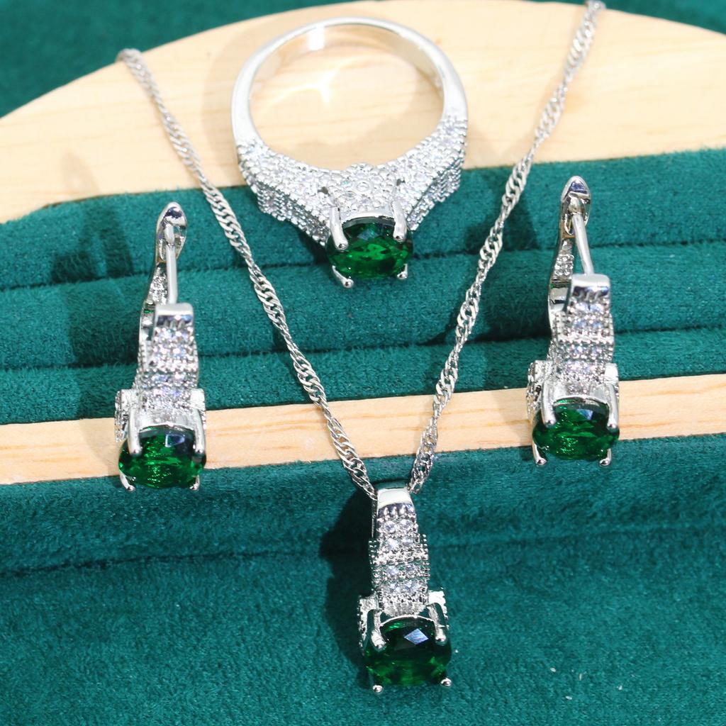 Europe and The United States Exquisite Popular Bride Zircon Necklace Necklace Earrings Wedding Dress Accessories
