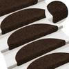 Self Adhesive Stair Treads 5 pcs 56 x 17 x 3 cm Brown Semi Round
