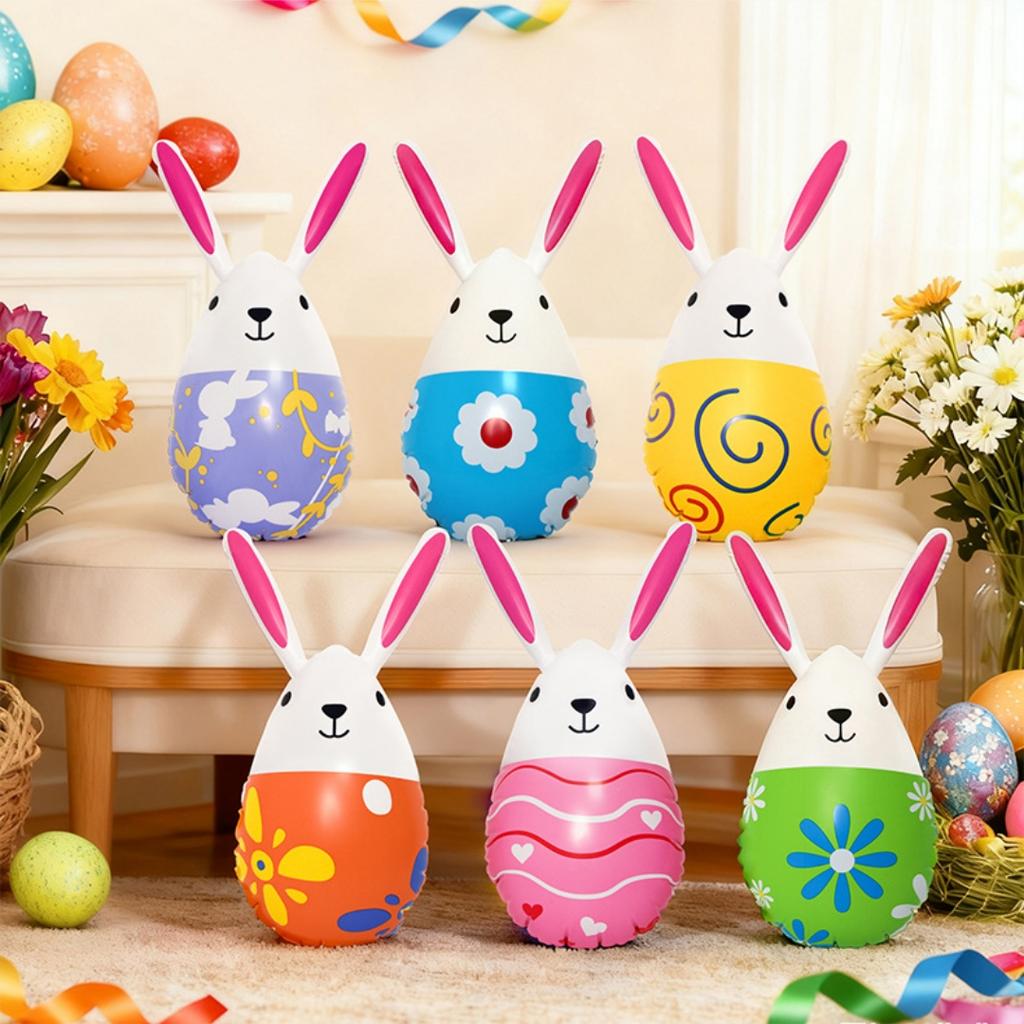 Easter Garden Decoration Giant Inflatable Bunny Egg Decorated Egg Inflatable Bright Easter Bunny Inflatable For Easter Holiday