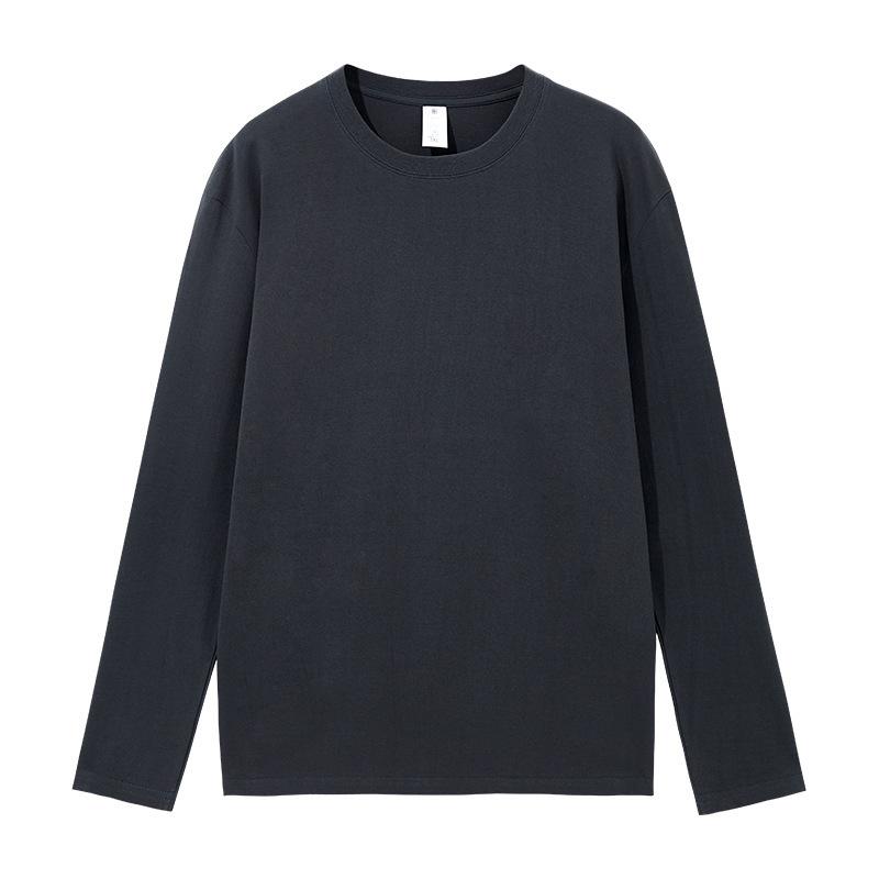 Camisas de manga larga para hombres y mujeres Camisetas atléticas informales de algodón suave de color sólido para hombres y mujeres Camisetas de moda con cuello redondo para hombres