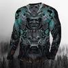 Super Cool Vintage Japanese Samurai Men's T-shirt O-Neck Cotton Men's Clothing Oversized Casual Long Sleeve Tops 3D Printed T Shirts