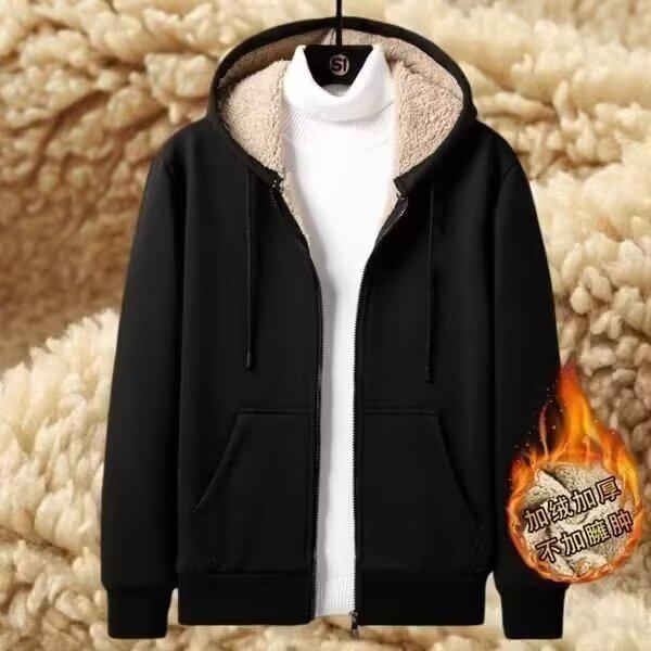 Men's Lamb Fleece Sweatpants: Autumn/Winter, Loose Fit, Trendy Thickened Velvet, Casual Long Pants.