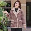 Women's Plus Size Plush Lined Plaid Cotton Jacket