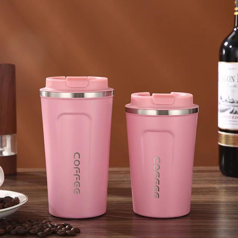 Stainless Steel Vacuum Insulated Travel Mug With Locking Lid 380ml 510ml Double Wall Office Car Home Use