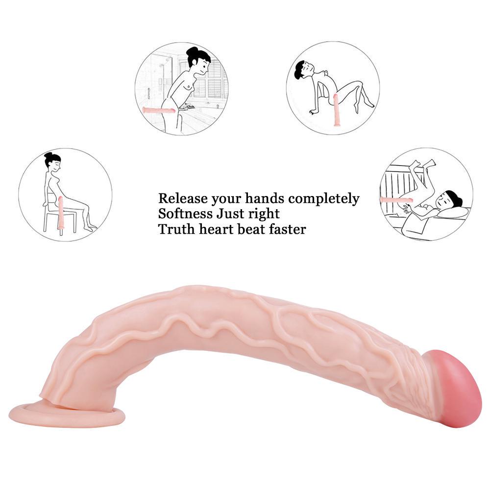 MoDi 32cm vkládací silikonový velký dildo realistický penis se silnou přísavkou Sexy hračky pro ženy