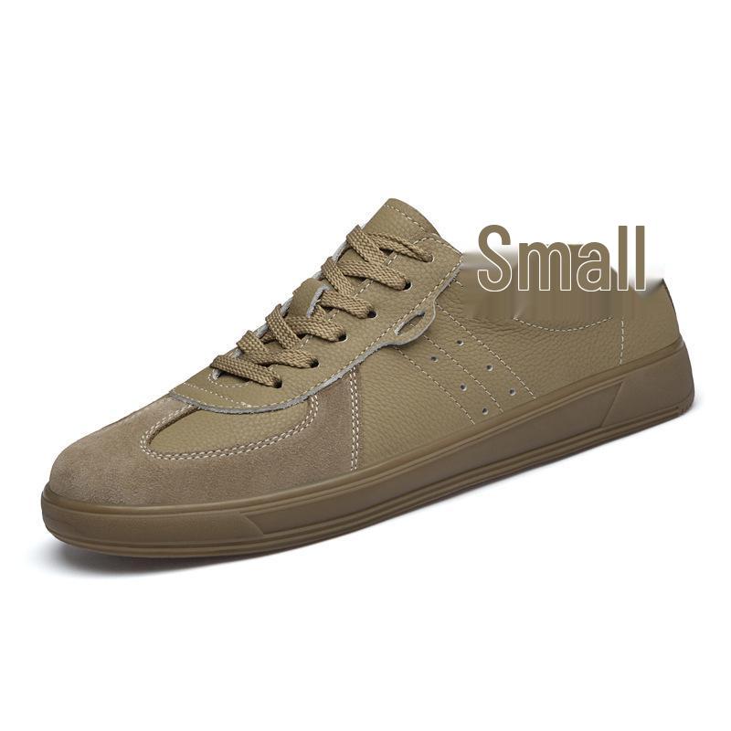 Plus Size Men's Leather Trainers: German-Inspired Casual Sneakers In EU Size 46