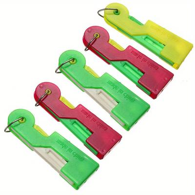 5 pièces Couleur aléatoire Pratique pour les personnes âgées Enfile-aiguille à coudre automatique Outil guide-fil AA8274