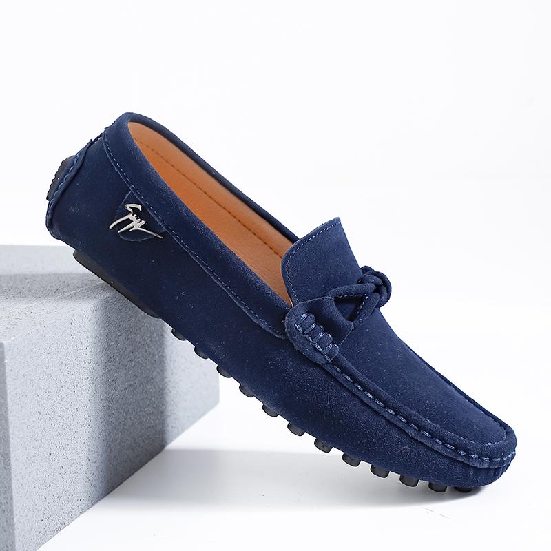Fashion Suede Leather Men's Loafers New Summer Driving Flats Stylish Style Man Casual Shoes Fashion Outdoor Lazy Shoes Comfy Moccasins