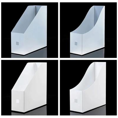 Simple Style File Folder Book Magazine Holder Desk Document Paper Vertical Storage Organizer Stand Transparent Book Shelf Rack