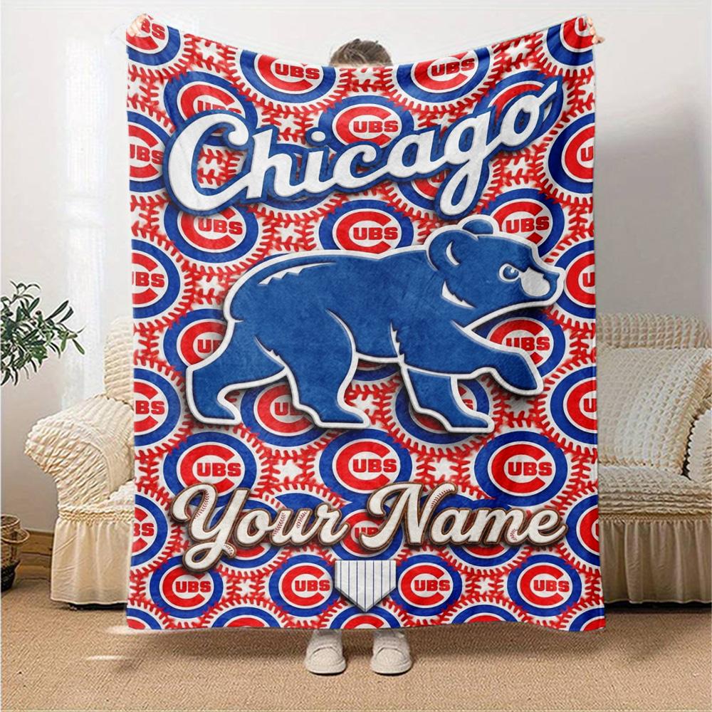 Name Individuell Chicago Cubs Aufdruck Flanelldecke Hohe Qualität Warm Bequem Decke für Alle Jahreszeiten Perfekt für Geschenke Heimdekoration