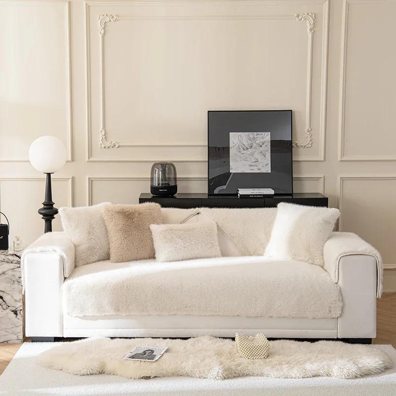 

Чехлы для диванов из норкового бархата для гостиной, теплые утолщенные чехлы для диванов, противоскользящие чехлы для диванов, зимние одеяла, подушки для диванов для дома 70x70cm