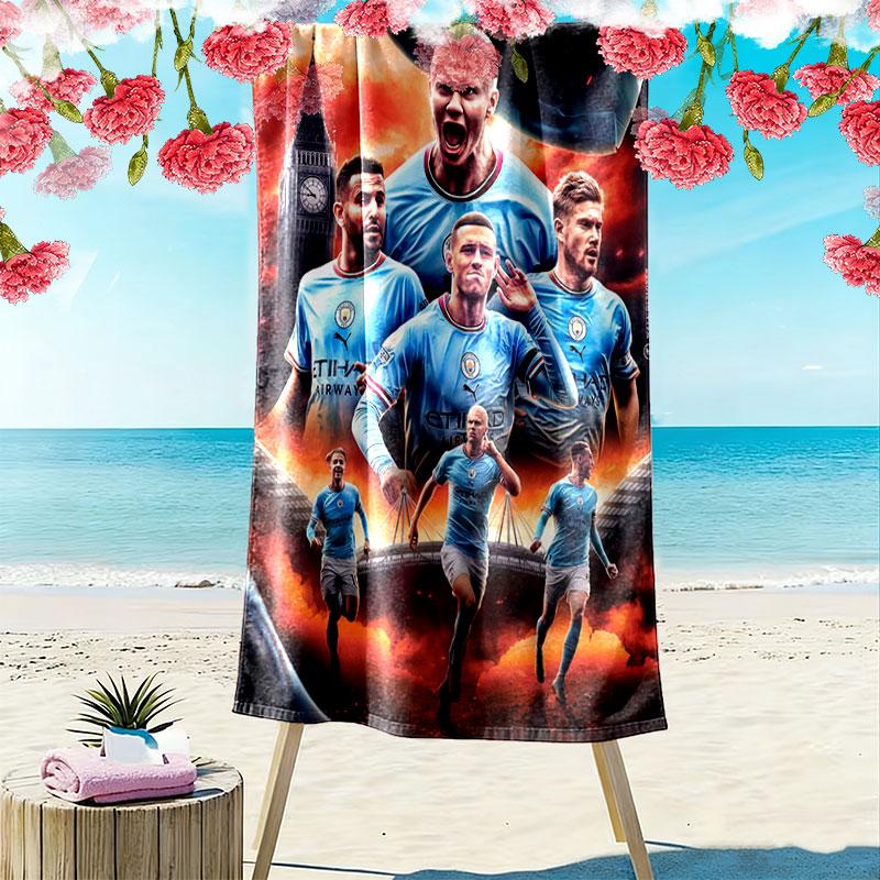 The Blues Print Beach Towel, Large Soft Quick Dry Towel for Beach Camping Swimming