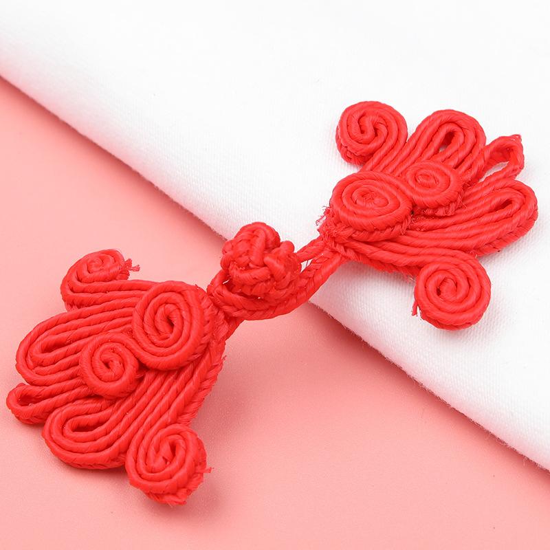 5 Paar bunte perlenbesetzte chinesische Froschverschlussknöpfe Knotenverschluss Nähen Handgefertigt Blume Handwerk DIY Cheongsam Stoffknopf