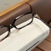 Korean Square Frame Leopard Print Glasses New Black Rectangle Frame Women Men Vintage Fashion Trends Eye Protection Eyewear