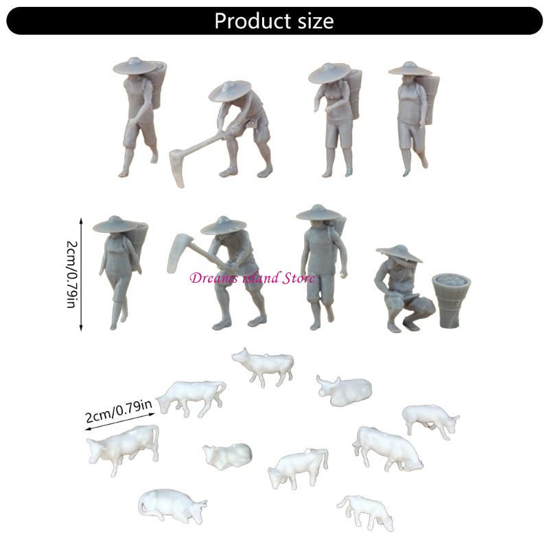 Lifelikes 1 Scale Resins Figurines for Miniature Farm Scene Enthusiasts HX6C