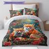 Cartoon-Muster Bettwäsche Steppbett-Set Bettbezug Kissenbezug Heimdekoration Geburtstagsgeschenk (1 Bettbezug + 2 Kissenbezüge, ohne Füllung)