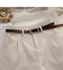 Women's Spring 2025 High-Waist A-Line Wide-Leg Retro Korean-Style Casual Shorts