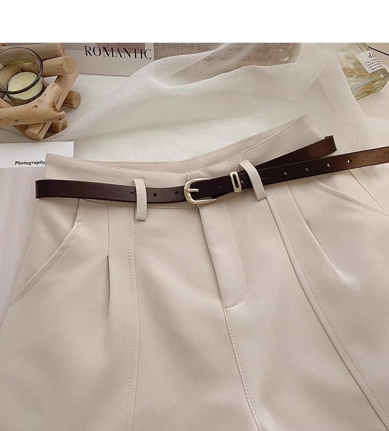Women's Spring 2025 High-Waist A-Line Wide-Leg Retro Korean-Style Casual Shorts
