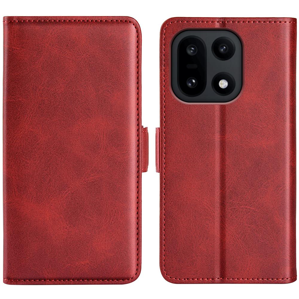For OnePlus 15 5G Case Calf Texture Leather Wallet Phone Cover