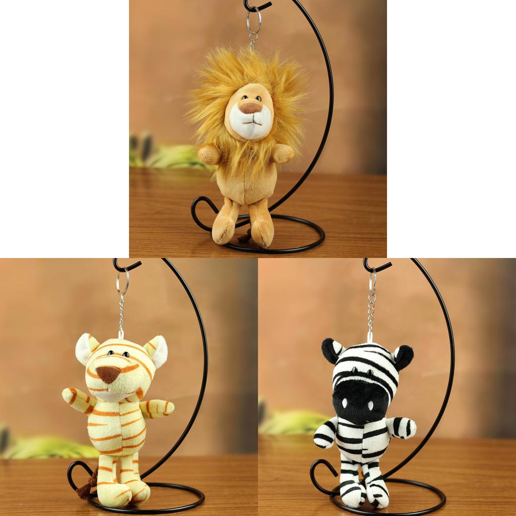 Jungle Animal Plush Toy Keychain With Pp Cotton Filling For Kids And Teens