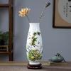 Chinese Jingdezhen Ceramic Vase Flower Arrangement Decoration Items Home Room Furnishing Ornaments Cafe Office Desk Accessories
