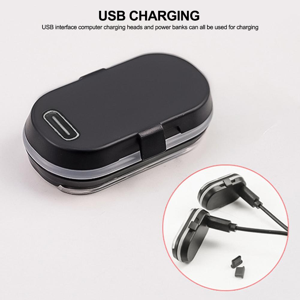 1/2/4/6/8Pcs Car Motorcycle Wireless LED Strobe Lights Decor Atmosphere Light with 8 Colors Rechargeable Lights Anti-Collision LED Warning Light