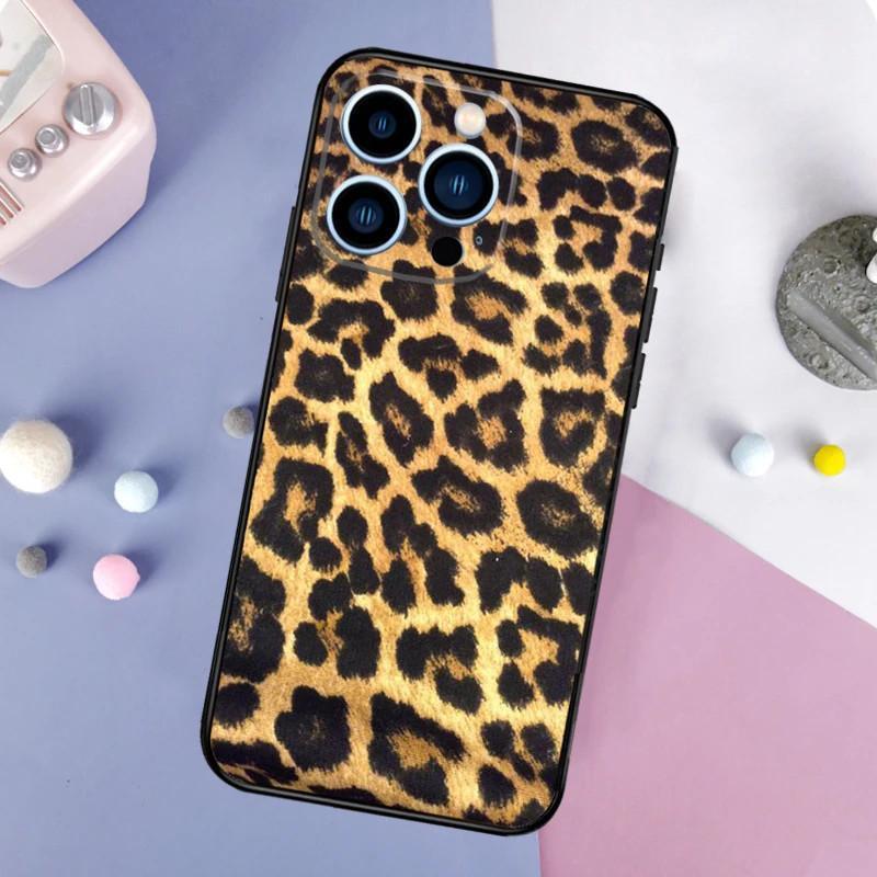 Applicable To Apple IPhone13 Mini Mobile Phone Case, Black and White Leopard Print Texture Mobile Phone Case, Painted and Anti-drop