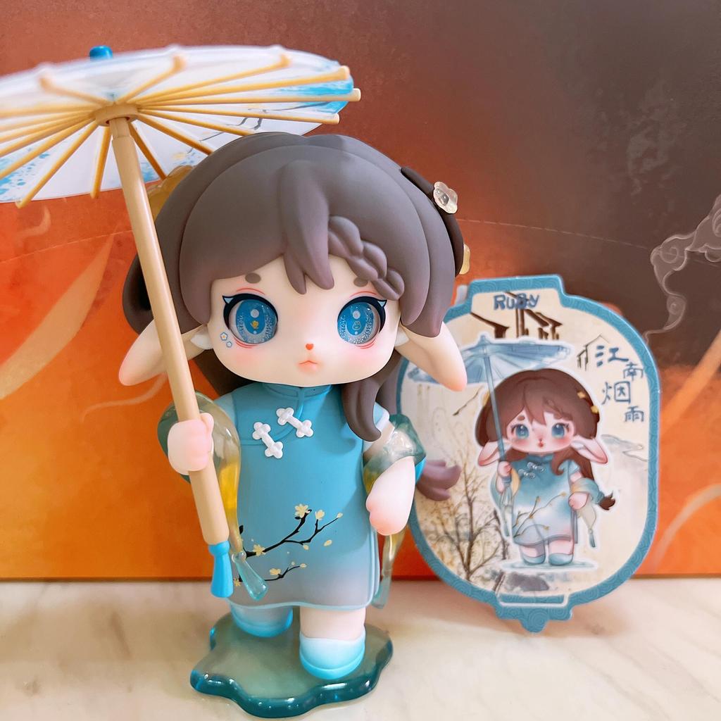 Genuine Ruby Intangible Cultural Heritage Series  Cute Doll Chinese Culture Style Collection Model  Toy Gifts