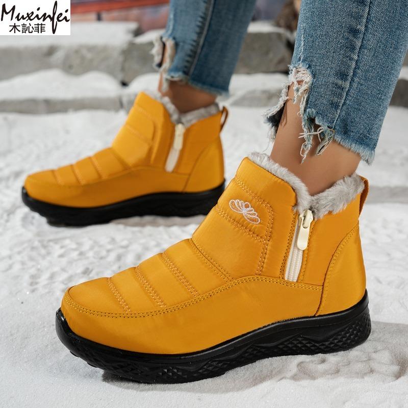 Fashion Women's Winter Boots Cotton Shoes for Women In 2025 Thick and Warm Snow Boots Plus Size Fashion Women's Short Boots 35-45
