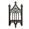 Bohemian Gothic Black Wooden Wall-Mounted Shelf for Bedroom Decor