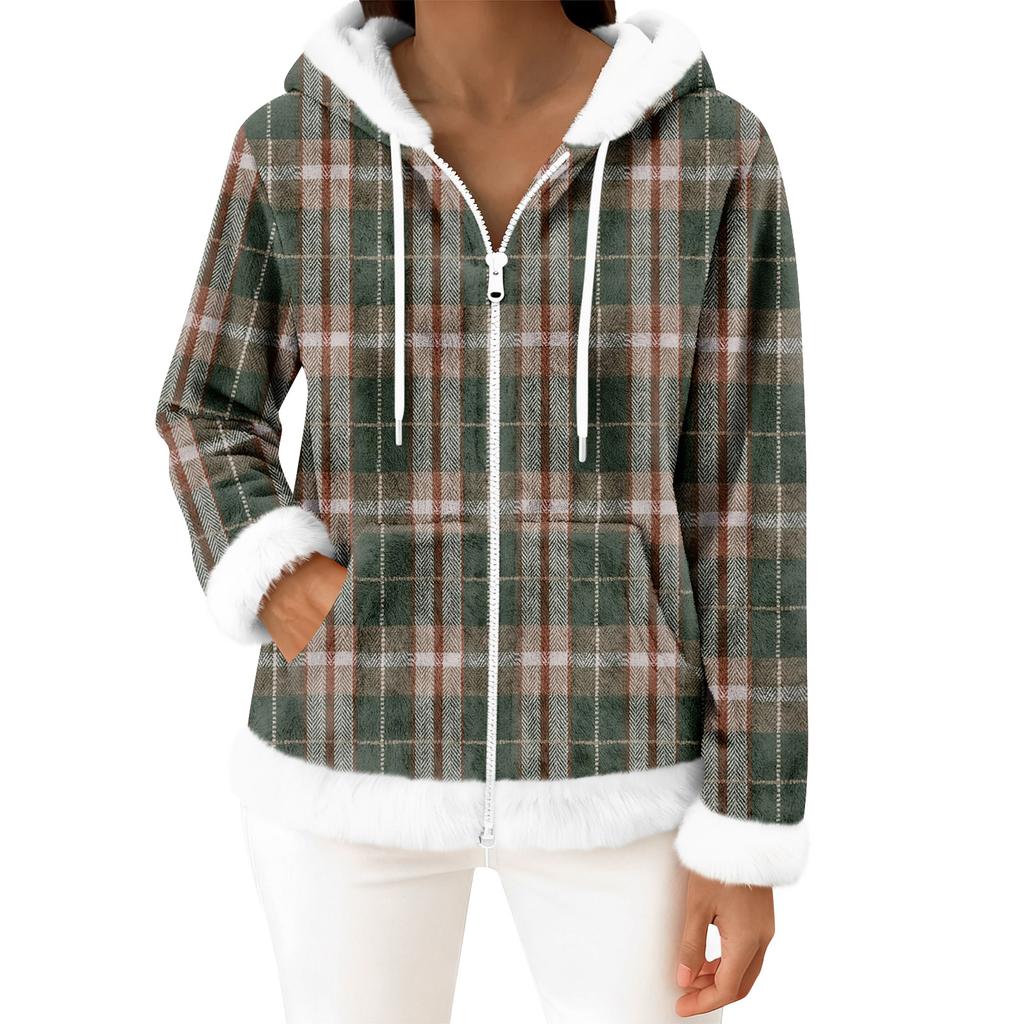 Moteriškas kasdienis madingas ilgomis rankovėmis užsegamas vilnos kardiganas su gobtuvu