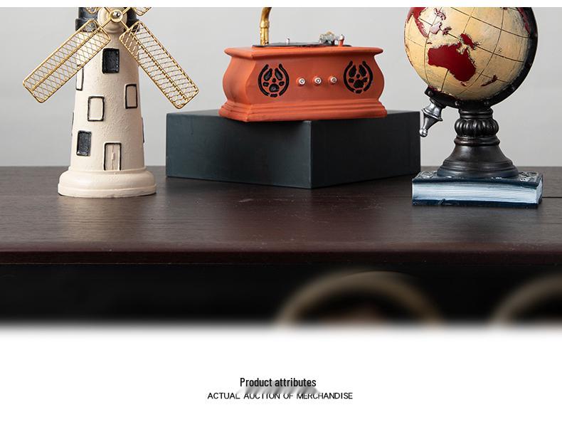 Moderní Retro Nizozemský Větrný Mlýn Vínová Skříňka Stolní Dekorace