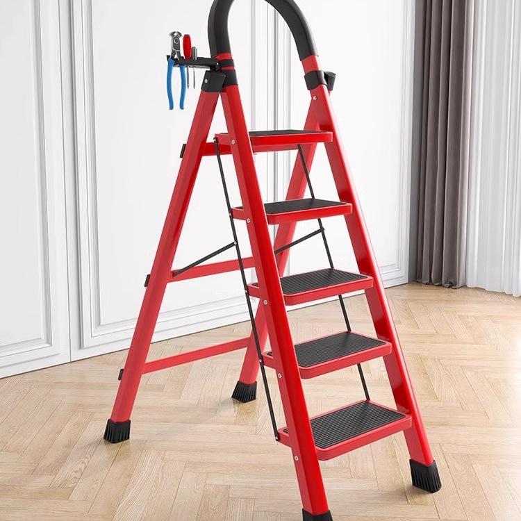 Portable Lightweight A-Frame Household Folding Ladder - Multifunctional & Compact Design