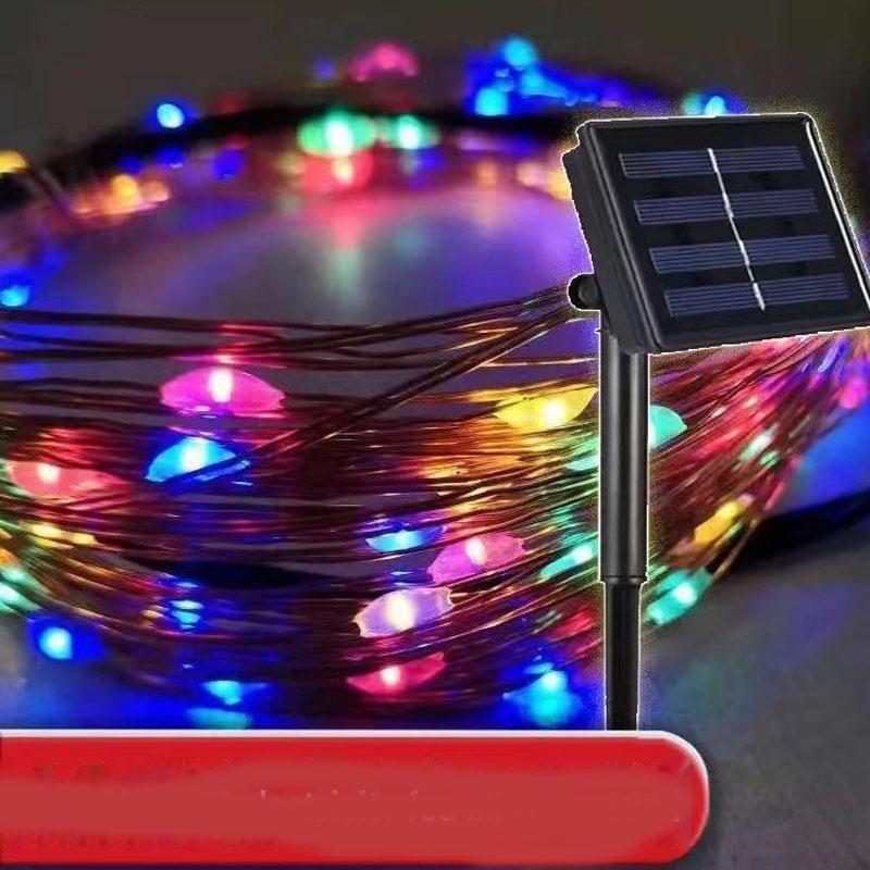 Waterproof Solar Copper Wire LED Light Strip for Outdoor Garden and Balcony Décor