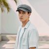Hollow-Out Mesh British Beret with Snap Buckle Sunshade Painter Cap  Teenage Boys