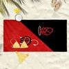 Demon and Angel Pattern polyester microfiber beach towel is highly absorbent, suitable for swimming and beach outings