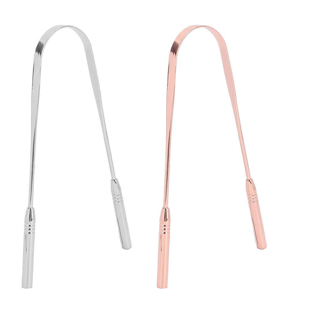 Oral Care Metal Tongue Scraper Bad Breath Treatment Oral Hygiene Maintaining Tongue Cleaner