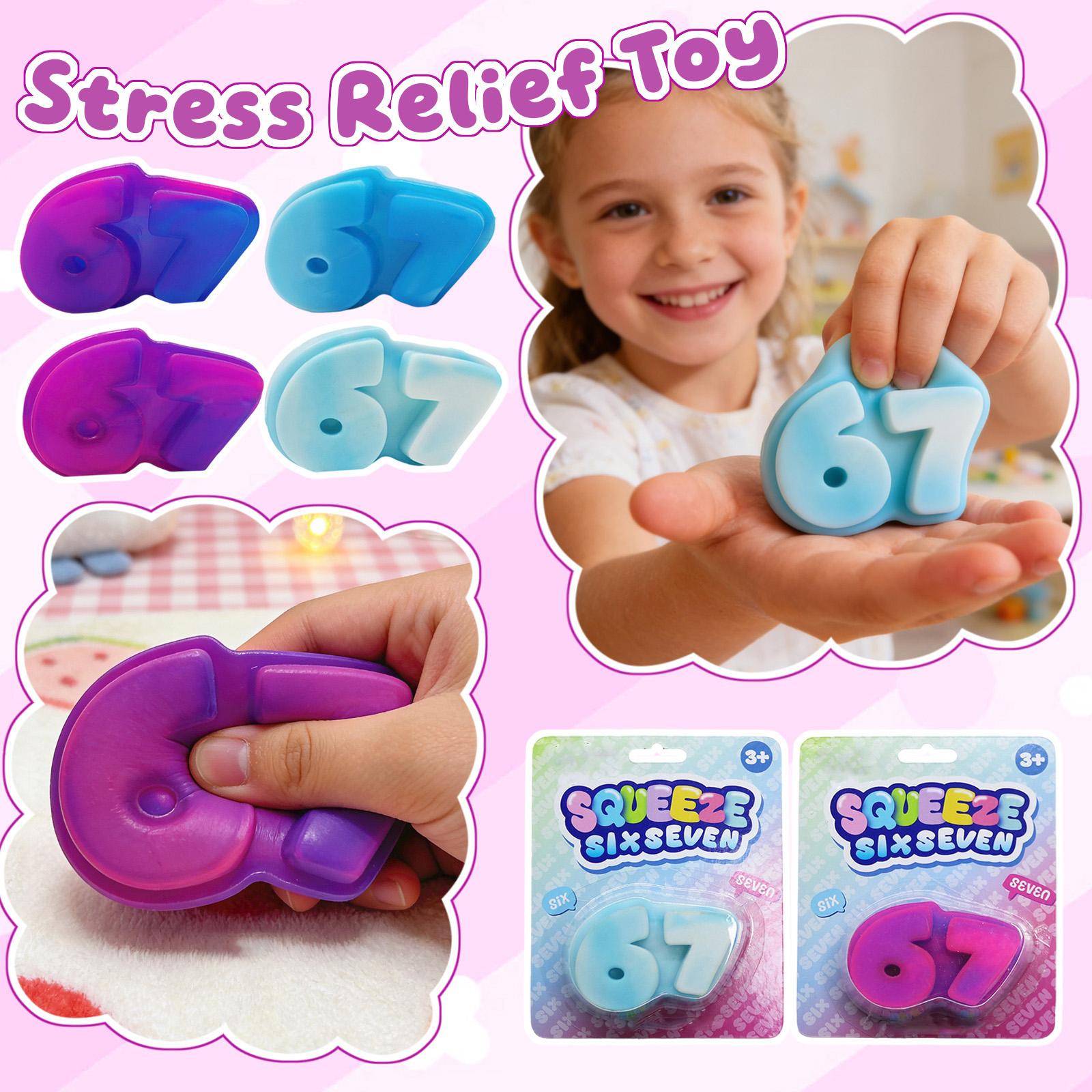 

Игрушка с градиентным цветом и цифрами, Игрушка для медленного снятия стресса, Подходит в качестве детского подарка. One Size