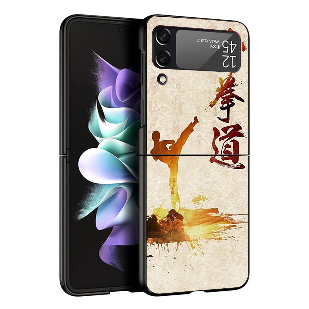 

Kungfu Taekwondo Black Phone Case For Samsung ZFlip7 ZFlip6 ZFlip5 ZFlip4 ZFlip3 5G Hard Protective Galaxy Z Flip 3 4 5 6 7 Cove Samsung Z Flip 6