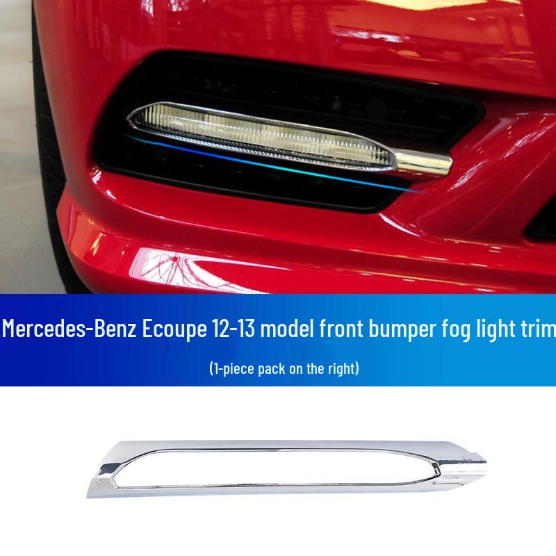 Mercedes-Benz E-Class Front Bumper Fog Light Frame & Daytime Running Light Cover Trim
