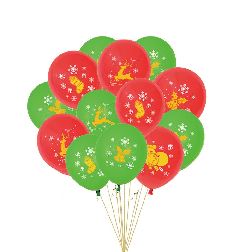 

2021 Santa Claus Balloon Bouquet 20Pcs Christmas Pattern Printed Latex Balloon Christmas Balloon Wreath Christmas 30 Ball Package