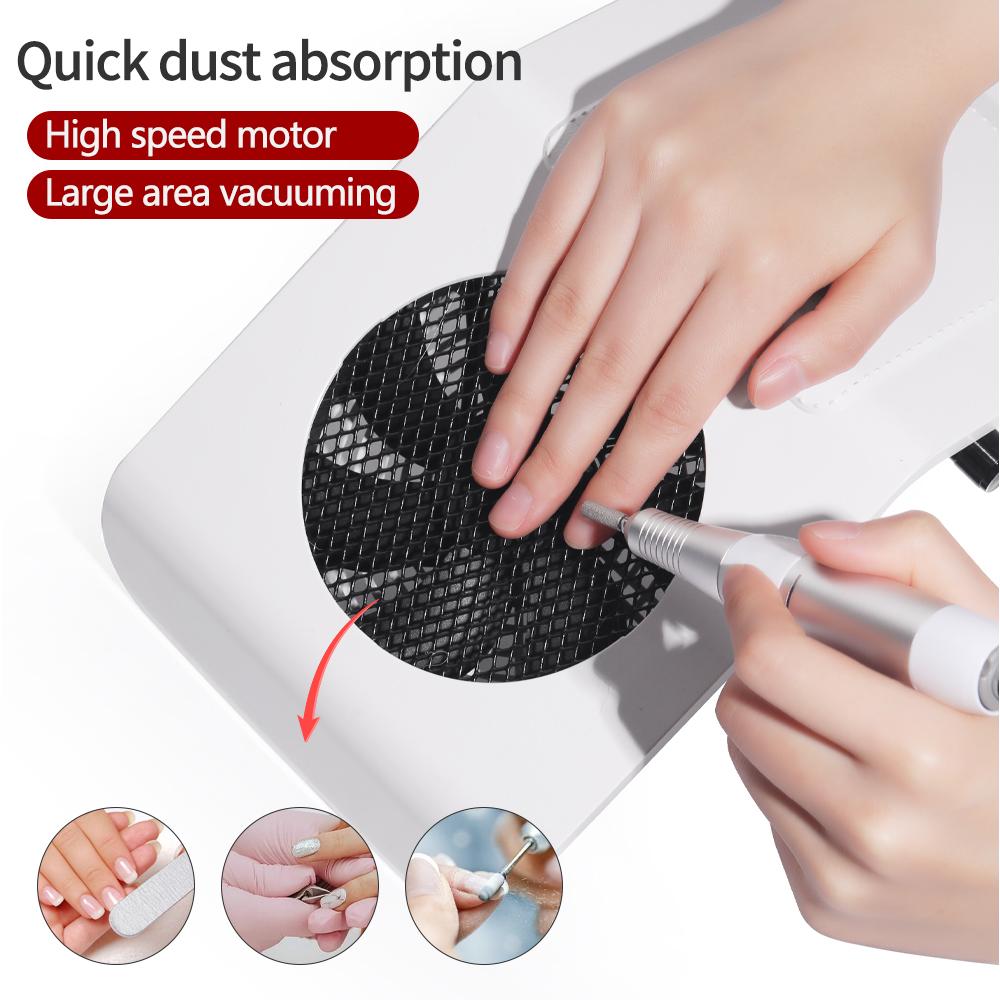 LULAA Big Power Vacuum Nail Dust Collector For Manicure Extractor Fan For Manicure Dust Absorber With Removable Filter