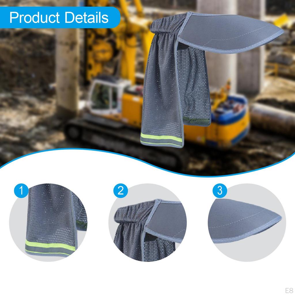 For Hard Hats, Sun Visor, Portable, Practical, with Neck Flap, Protection Construction