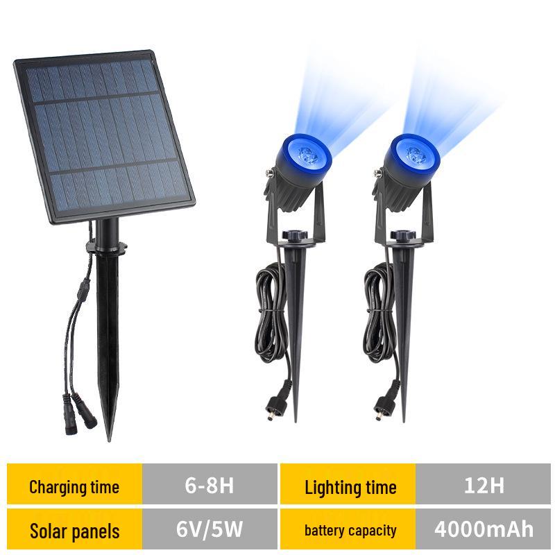 RGB Solar Lawn Spotlights - Outdoor LED Landscape Lights for Courtyard & Trees